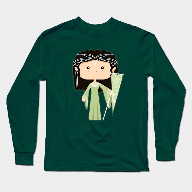 Elf Girl Long Sleeve T-Shirt by sombrasblancas